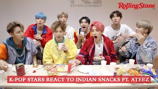 KPop Stars React to Indian Snacks ft ATEEZ 에이티즈 [upl. by Alemak]