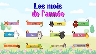 Learn French  Months Names  Les Mois de lannée Apprendre et épeler les Mois de lAnnée months [upl. by Salokin]