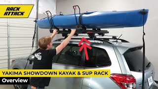 Yakima ShowDown Kayak and SUP Lift Assist Roof Rack Carrier Overview [upl. by Animar]