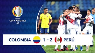 HIGHLIGHTS COLOMBIA 1  2 PERÚ  COPA AMÉRICA 2021  200621 [upl. by Xam]