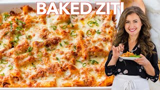 Baked ZITI Recipe  Easy PASTA CASSEROLE [upl. by Adnarram]