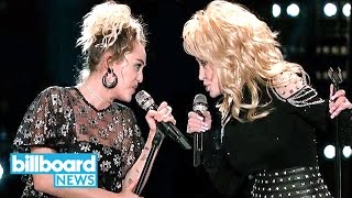 Miley Cyrus Dolly Parton amp Pentatonix Perform Jolene on The Voice  Billboard News [upl. by Dric]