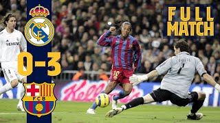 FULL MATCH Real Madrid 0  3 Barça 2005 RELIVE RONALDINHO’S GREATEST GAME AT FC BARCELONA [upl. by Fenner]