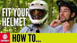 How To Correctly Fit A Mountain Bike Helmet [upl. by Klarika255]