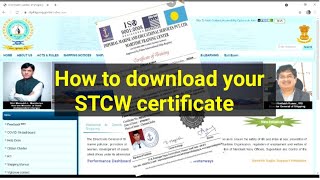 How to download your STCW certificate from DG Shipping [upl. by Fiedling]