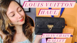 LOUIS VUITTON UNBOXING HAUL 2020  VAVIN CHAIN WALLET BLACK  SLG  REVERSE MONOGRAM BELT 25MM [upl. by Armelda]