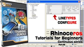 Linetypes or Line properties settings  Rhino Tutorials for beginners  Rhinoceros 3D  Part 46 [upl. by Itra]