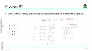 FE Exam Review Probability amp Statistics 20191113 [upl. by Roxie230]