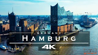 Hamburg Germany 🇩🇪  by drone 4K [upl. by Sidnarb]