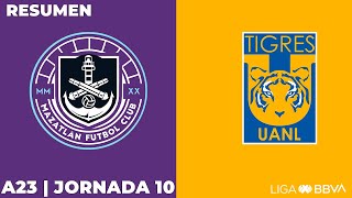 Resumen y Goles  Mazatlán vs Tigres  Liga BBVA MX  Apertura 2023  Jornada 10 [upl. by Gavrah849]