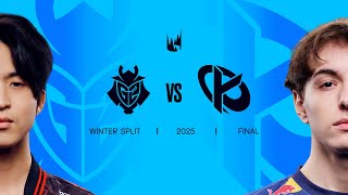 G2 vs KC  2025 LEC Winter Split Playoffs  Split Final [upl. by Reibaj]