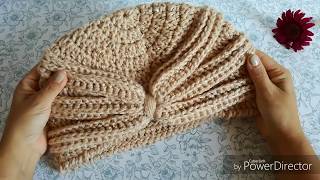 GORRO TIPO TURBANTE Tejido a Crochet [upl. by Hsoj]