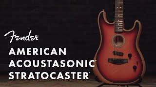 Inside The American Acoustasonic Stratocaster  Fender [upl. by Ytsenoh40]