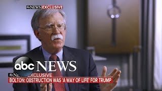 In new interview clip Bolton says he could see evidence of obstruction  ABC News [upl. by Keller523]