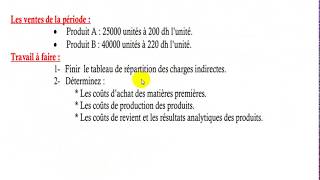 Comptabilité Analytique S3 partie 16 quot Exercice 2 du coût complet quot [upl. by Naitsirt]