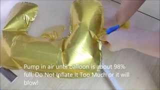 Inflating a foil balloon [upl. by Noneek]