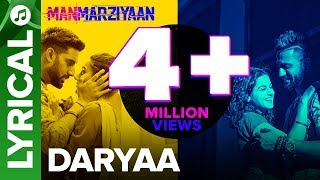 Daryaa  Lyrical Audio Song  Manmarziyaan  Amit Trivedi Shellee  Abhishek Taapsee Vicky [upl. by Hwang974]