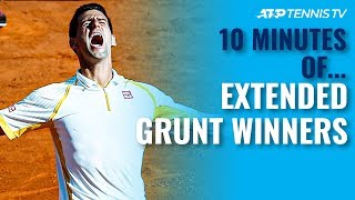 10 MINUTES OF Extended Grunt ATP Tennis Winners [upl. by Kcajyllib]