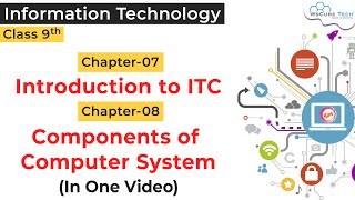 Introduction to ICT amp Components of Computer System Class 9 IT NCERT  Chapter 7 amp 8 Class 9 IT 402 [upl. by Novyert]