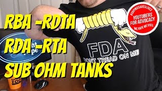 Explained RBA  RDA  RDTA  RTA  Sub Ohm Tanks [upl. by Laamak]