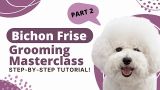 How to groom a Bichon Frise Part 2  The Dog House Pet Salon [upl. by Ahsie]