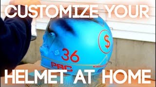 How To Spray Paint Your Helmet At Home [upl. by Aneladgam27]