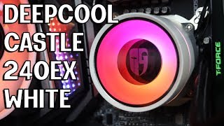 DEEPCOOL CASTLE 240EX WHITE w AntiLeak system  review [upl. by Elyrad815]