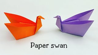 How To Make Easy Paper Swan For Kids  Nursery Craft Ideas  Paper Craft Easy  KIDS crafts [upl. by Akapol]