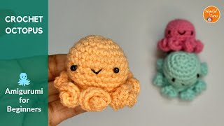 How to Crochet Amigurumi Octopus for Beginners  No Sewing Required [upl. by Eizdnil227]