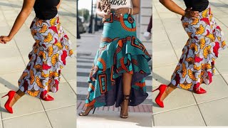 DIY Easy Ankara high low skirt  African print Skirt [upl. by Asilad]