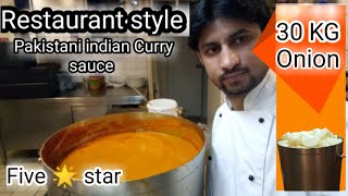 How to make Pakistani indian restaurant style base gravy  Curry Sauce Recipe  Chef Habib [upl. by Cacie]