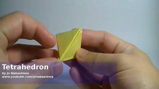 Origami Tetrahedron Jo Nakashima [upl. by Anelam]