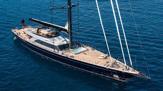 SY PERSEUS3  586m19203quot Perini Navi luxury sailing yacht for sale  Sloop Yacht Tour [upl. by Torosian]