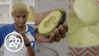 How To Make Easy Avocado Dressing With Chef Roble  GimmeFive  Refinery29 [upl. by Aihseuqal999]