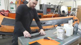 XS Ribs How to Repair Glue PU Polyurethane Hypalon Inflatable RIB Boat Fabric Tube Collar TORNADO [upl. by Brebner]