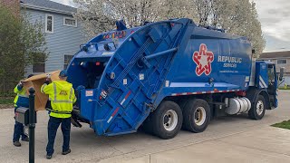 Spring Cleanup 2021 Republic Services Mack LEU McNeilus Rear Loader Garbage Truck [upl. by Sherburn74]