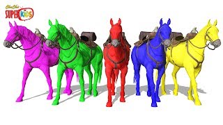 Learn Colors With Horses  ChuChu Super Kids [upl. by Robaina]