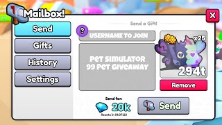 Pet Simulator 99 Giveaway LIVE 🔴 22 [upl. by Keli]