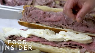 Why Hoboken Is Obsessed With This Roast Beef Sandwich  Legendary Eats [upl. by Tongue]