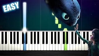 Test Drive How To Train Your Dragon  EASY Piano Tutorial by PlutaX [upl. by Xilef]