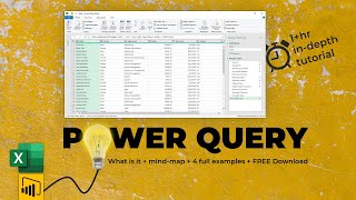 Power Query Tutorial  What is it how to use it amp 4 complete examples  Free download [upl. by Dzoba]