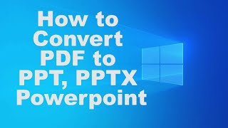 How to Convert PDF to PPT PPTX PowerPoint [upl. by Dupuy461]