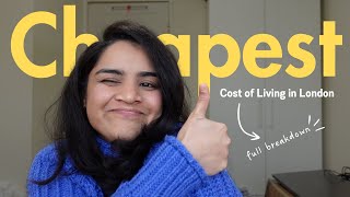 Cheapest cost of living in London  UK Student life [upl. by Warring]