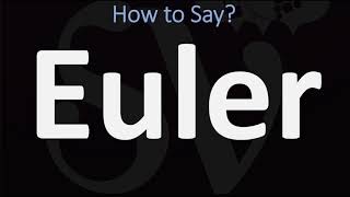 How to Pronounce Euler CORRECTLY [upl. by Edmond32]