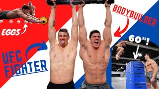 VIRAL Fitness Challenges UFC FIGHTER VS BODYBUILDER Ft Houston Jones [upl. by Oirramaj]