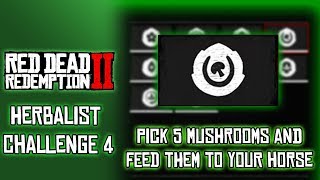 RDR2 Herbalist Challenge 4 Pick Five Mushrooms and Feed them to your Horse [upl. by Iams]