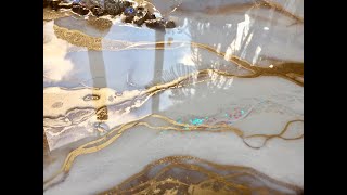 GOLDEN ILLUMINATIONS Epoxy Resin Painting Demo [upl. by Sanson338]