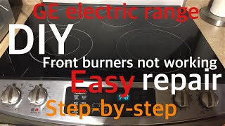 GE Electric Range  burners not working repair  DIY stepbystep Switch assembly replacement [upl. by Bainbridge518]