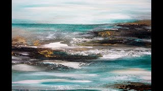 Easy Landscape PaintingABSTRACTLandschaft  Einfach MalenStrukturTextureV294 [upl. by Yrot]