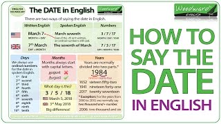 How to say the DATE in English [upl. by Tuorah949]